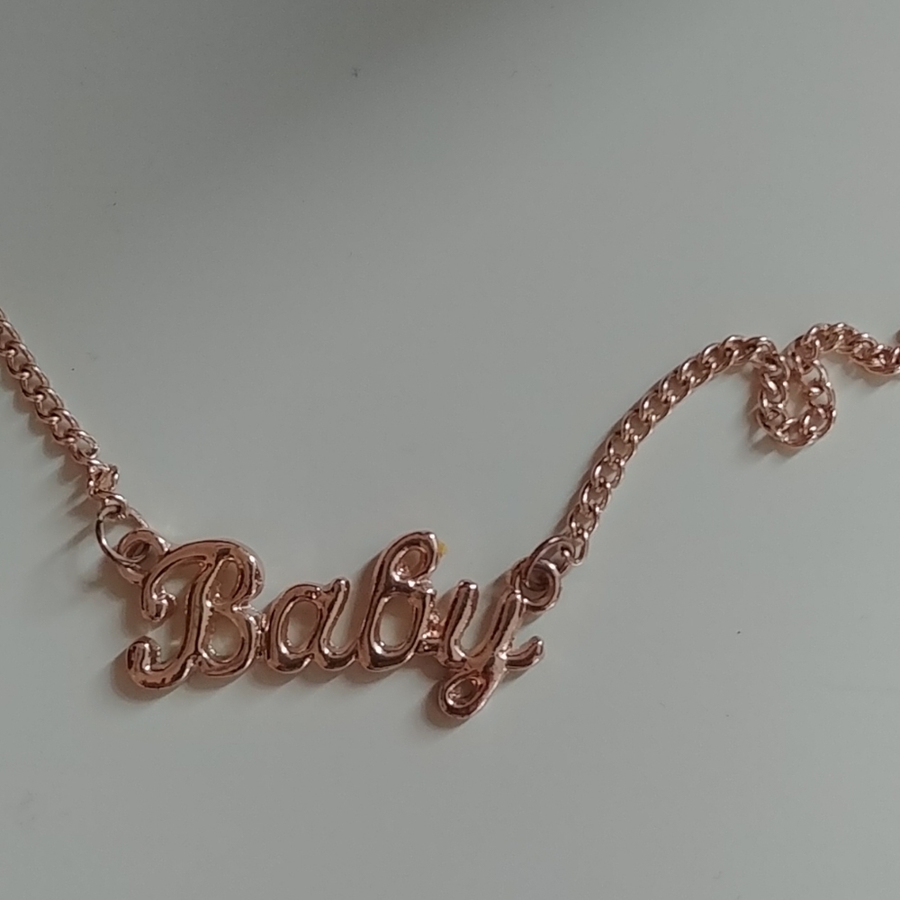 Rose gold baby necklace